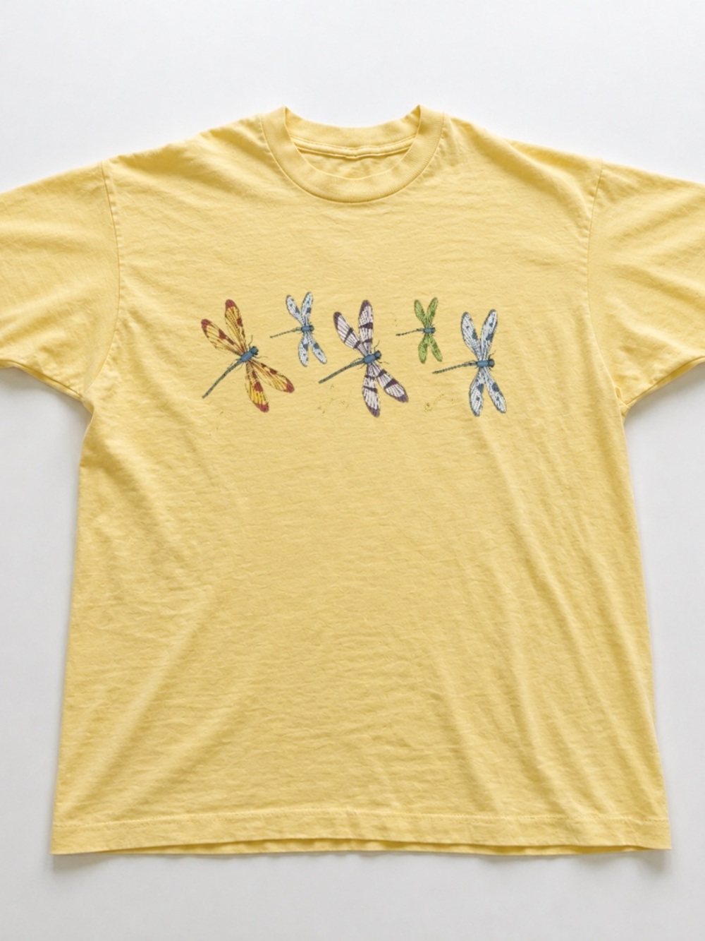 Gildan Yellowhaze Short Sleeve Tee with Dragonfly Graphic